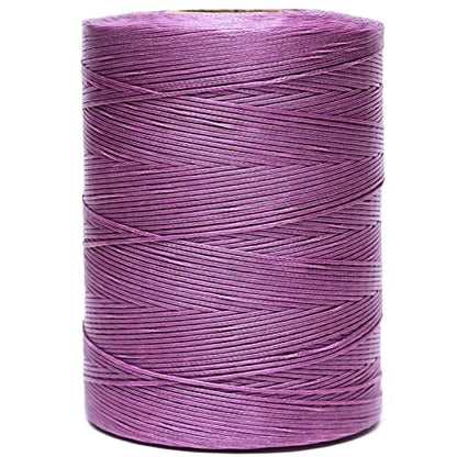 Waxed Thread 852Yards 150D 0.8mm Flat Polyester Wax Thread for Hand Sewing Leather Craft DIY Projects Shoes Repair Book Binding