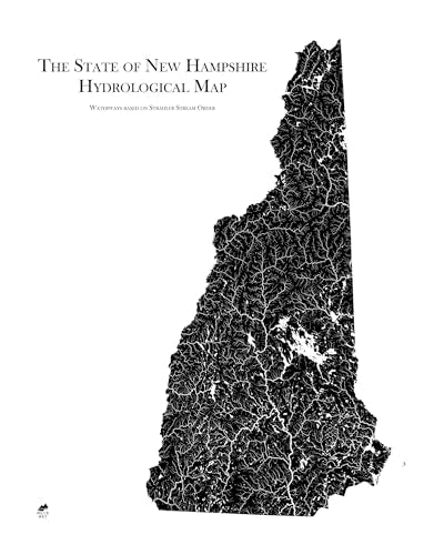 Hydrological River Map of New Hampshire