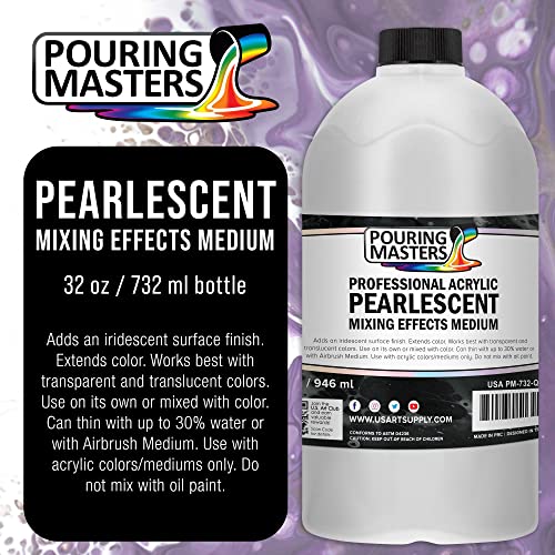 32 Oz (Quart) Acrylic Pearlescent Effects Medium (32 Fl Oz)