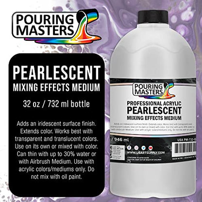 32 Oz (Quart) Acrylic Pearlescent Effects Medium (32 Fl Oz)