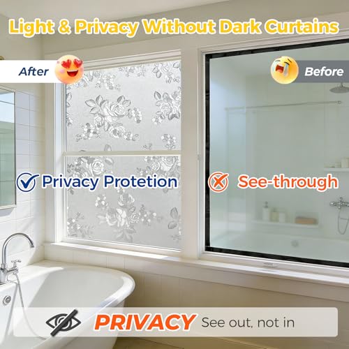 Window Privacy Film Decorative for Front Door