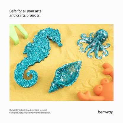Resin Glitter Turquoise Blue Holographic 100g Chunky (3.5274 Ounce)