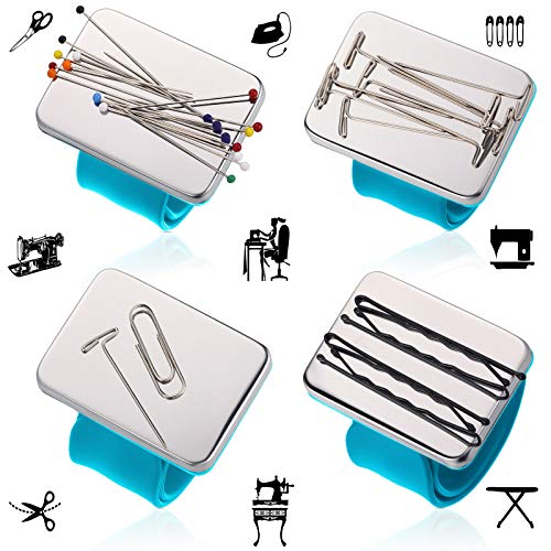 Magnetic Wrist Sewing Pincushion with 100 Pcs 1.5" Pins