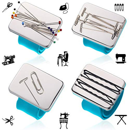 Magnetic Wrist Sewing Pincushion with 100 Pcs 1.5" Pins