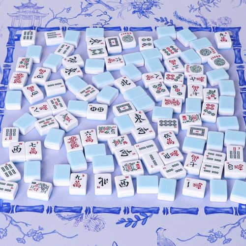 American Mahjong Tile Set with 166 Blue Back Tiles