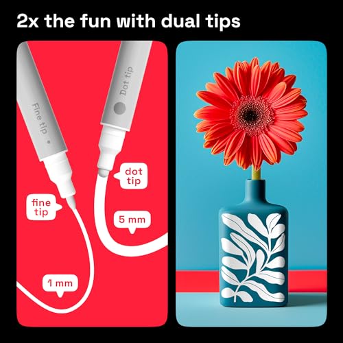 White Dual Tip Acrylic Paint Pens (2 Count)