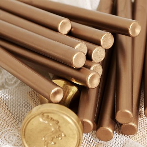 Classic Antique Gold Sealing Wax Stick for Mini Glue Gun (16 Count)