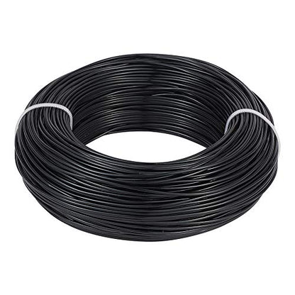 328 Feet 15 Gauge Aluminum Wire Black Bendable Metal Craft Wire for Beading Jewelry Craft Making