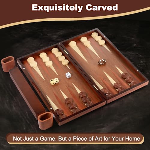 Handcrafted Wooden Backgammon Set