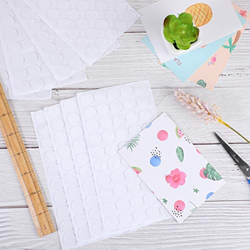 500 Pcs Double Sided Adhesive Dots Clear Glue Point Tape Stickers Balloon Glue Round Mini No Traces Adhesive Sticker Dot Sticker for Classroom Decor Craft DIY Office (500 Count)