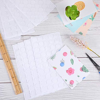 500 Pcs Double Sided Adhesive Dots Clear Glue Point Tape Stickers Balloon Glue Round Mini No Traces Adhesive Sticker Dot Sticker for Classroom Decor Craft DIY Office (500 Count)