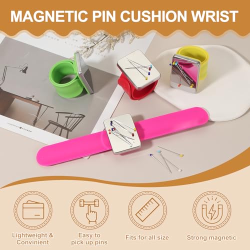 Magnetic Wrist Pin Cushions for Sewing