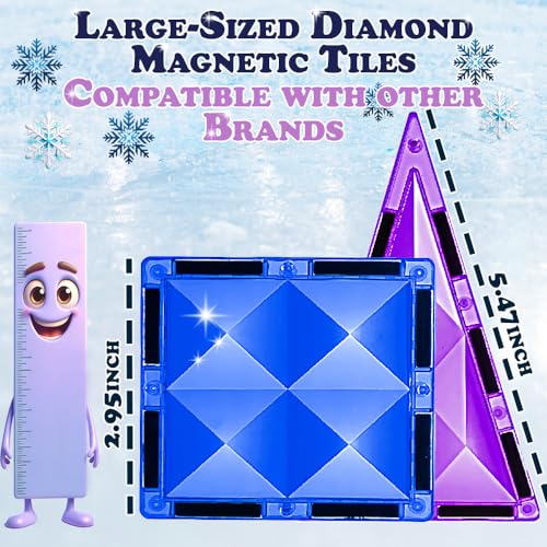 102pcs Frozen Princess Magnetic Tiles