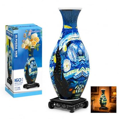 3D Puzzle Vase for Adults with 160 Plastic Pieces (160 Count)