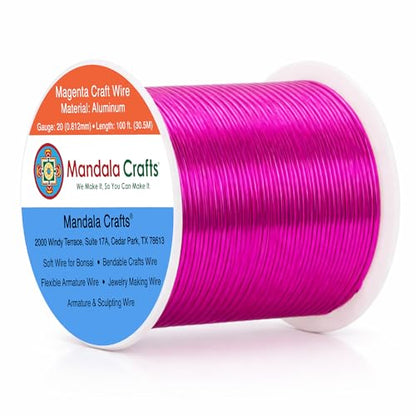 20 Gauge Magenta Anodized Aluminum Craft Wire