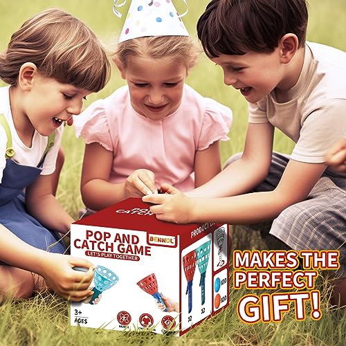 Outdoor Game Toys for Kids Boys with 20 Balls Pop Pass Catch Ball Game Outside Toys Gifts for 3 4 5 6 7 8 9 10 11 12 Year Old Teens (20 Count)