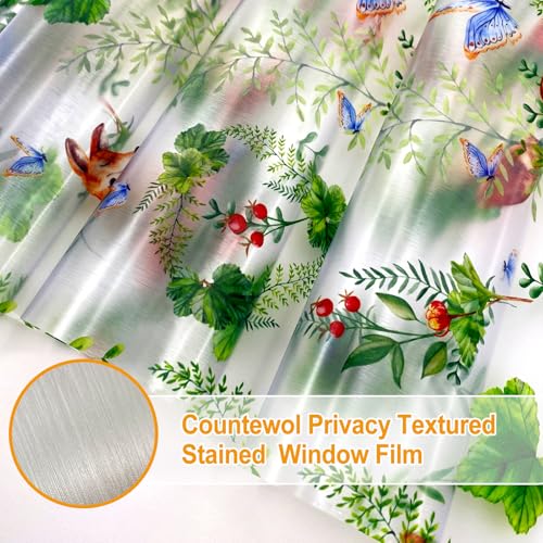 Privacy Window Films Stain Glass Cling No Glue Anti