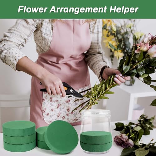 6 Pcs Round Floral Foam Blocks for Flower Arrangements