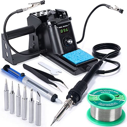 926 III 60W Digital Display Soldering Iron Station Kit w 2 Helping Hands
