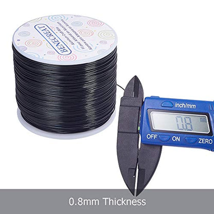 20 Gauge 770FT Black Aluminum Wire Anodized Jewelry Craft Making Beading Floist Wire Colored Aluminum Garden Craft Wires for Model Craft Decoration (770 Foot)