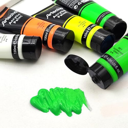 Fluorescent Green Acrylic Paint 120ml (4.05 Fl Oz)