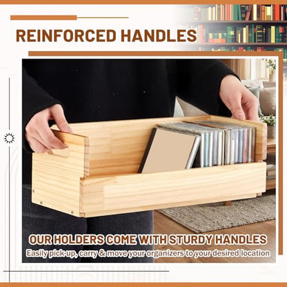 2 Set Wooden CD Storage Box (2 Count)