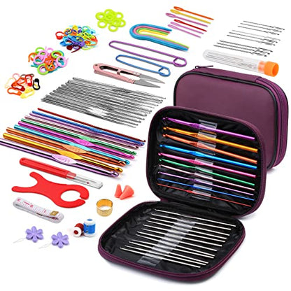 110 Pcs Crochet Hooks Set 0.6