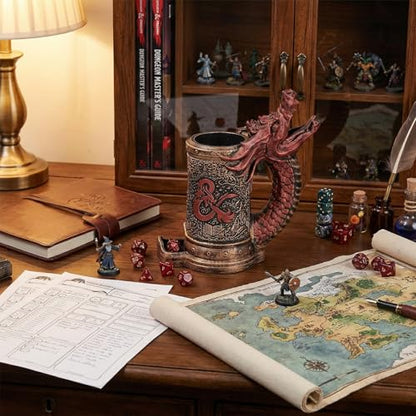 Dice Tower Mug DND Dice Rolling Tower with 7 PCS Dice Set