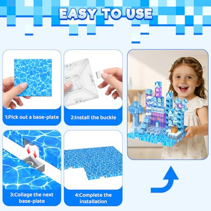 8PCS Magnetic Blocks Base Plates for Kids