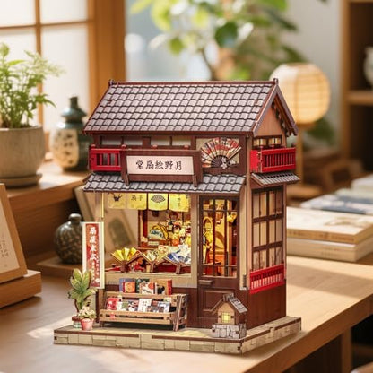 Book Nook Kit Japanese Miniature Fan Shop