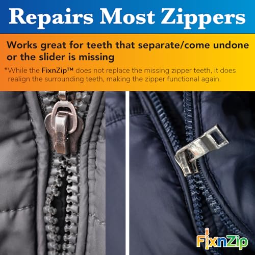 Medium, Nickel) - See Size Guide - Universal Zipper Repair Kit for Jackets, Luggage, Bags - Backpack Zipper Replacement Repair Kit - Instant Zipper Fix