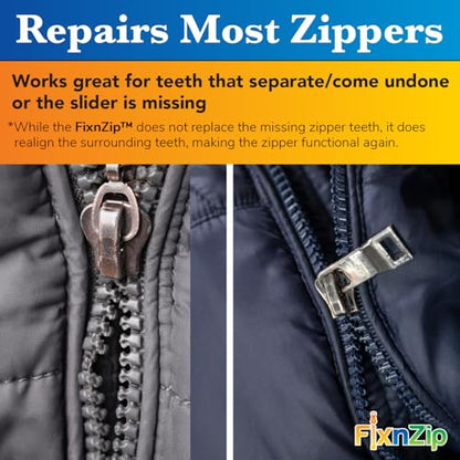 Medium, Nickel) - See Size Guide - Universal Zipper Repair Kit for Jackets, Luggage, Bags - Backpack Zipper Replacement Repair Kit - Instant Zipper Fix