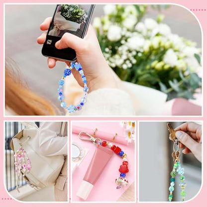 Acrylic 865PCS Beaded Keychain Making Kit