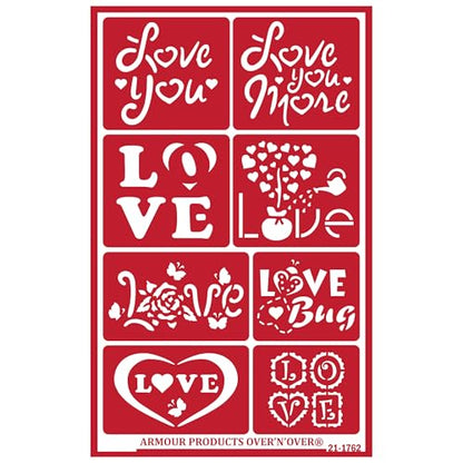Over'N'Over Reusable Glass Etching Stencils