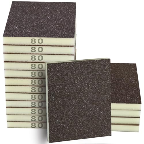 16PCS 80 Grits Sanding Sponge Coarse Sanding Block (16 Count)