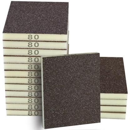 16PCS 80 Grits Sanding Sponge Coarse Sanding Block (16 Count)