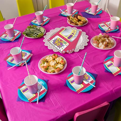 60 Pcs 90s Cocktail Paper Napkins 6.5 x 6.5 Inches (60 Count)