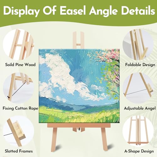 2 Pack 18 Inch Wooden Tabletop Easel Stand (2 Count)