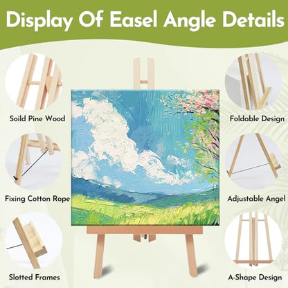 2 Pack 18 Inch Wooden Tabletop Easel Stand (2 Count)