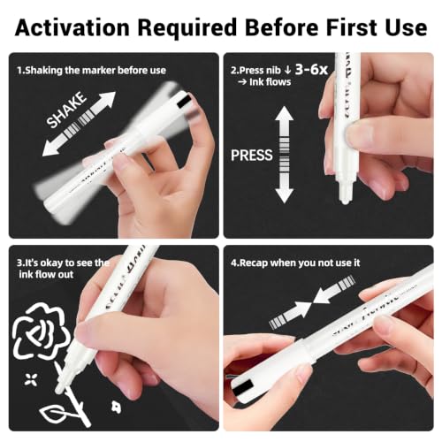 Acrylic White Paint Pens (8 Count)