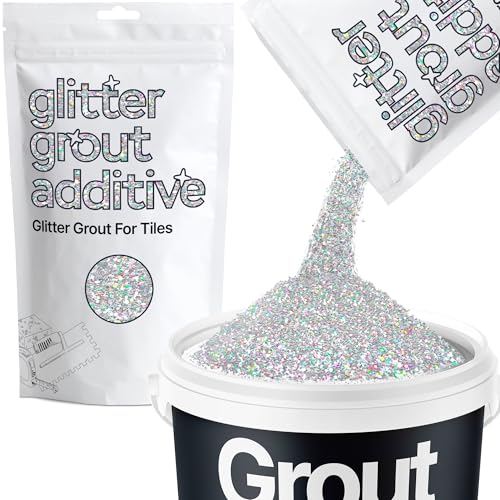 Silver Holographic Glitter Grout Additive 100g Metallic Flakes (3.5274 Ounce)