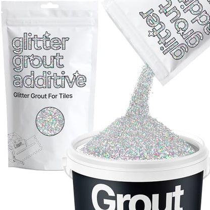 Silver Holographic Glitter Grout Additive 100g Metallic Flakes (3.5274 Ounce)