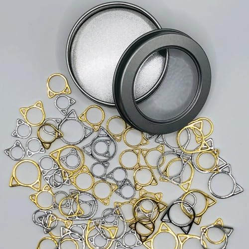 30PCS Cat Stitch Marker Knitting Stitch Markers Metal Crochet Markers Ring Crocheting Accessories for Weaving