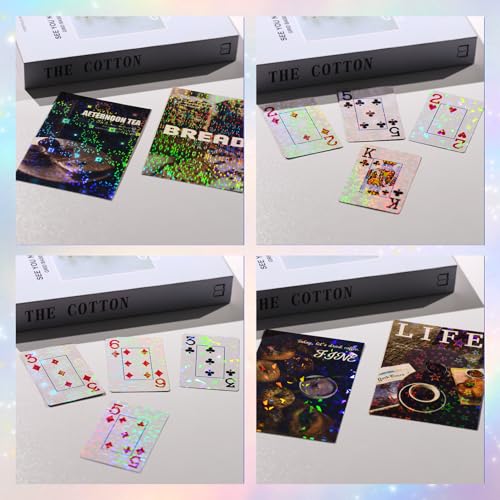 36 Sheets Holographic Laminate Sheets 8.5x11 Inch Self Adhesive 6 Patterns (36 Count)