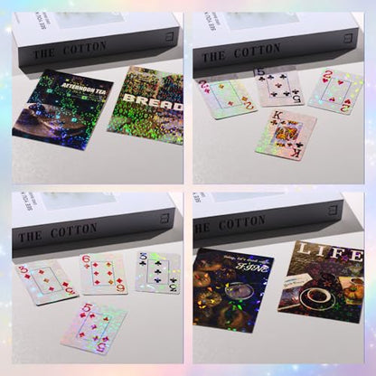 36 Sheets Holographic Laminate Sheets 8.5x11 Inch Self Adhesive 6 Patterns (36 Count)