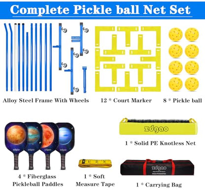 Pickleball Net Set with Wheels
