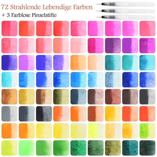 Watercolor Brush Pens (72 Count)