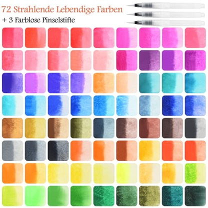 Watercolor Brush Pens (72 Count)