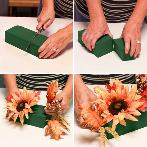 6 Pack Floral Foam Blocks Dry & Wet for Fresh and Artificial Flowers (6 Count)