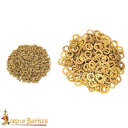 200G 1Kg Chainmail Loose Rings for Armor Crafting Perfect for DIY Chainmail Projects & Armor Repairs (1600 Count)
